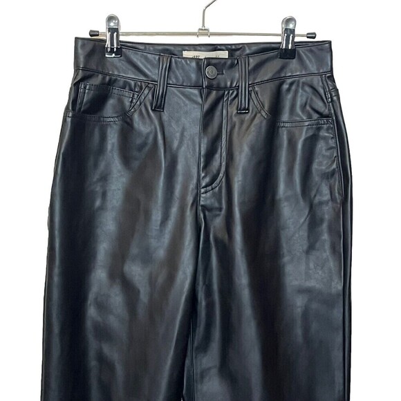 Madewell NWT Petite Perfect Vintage Jean Faux Leather Black Size 25P Straight - Picture 3 of 14